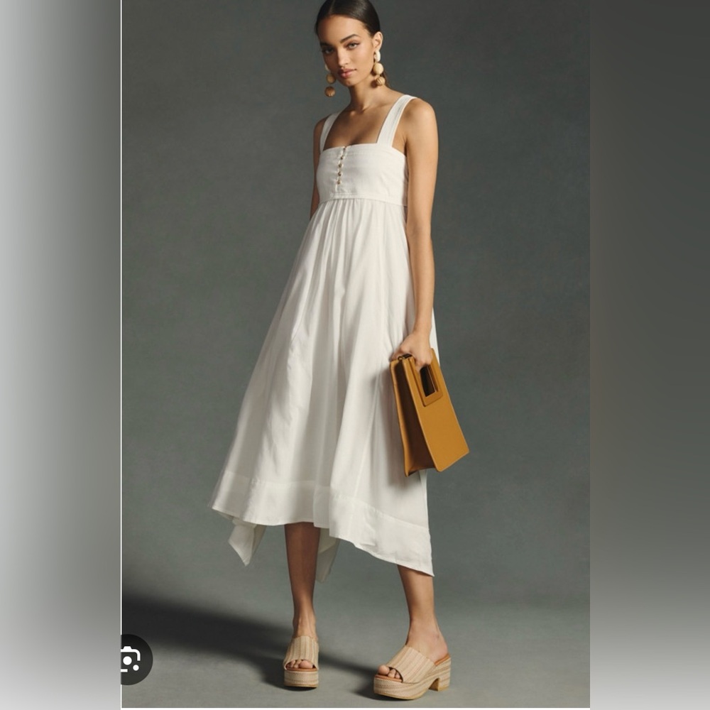 Anthropologie Cream Maxi Dress